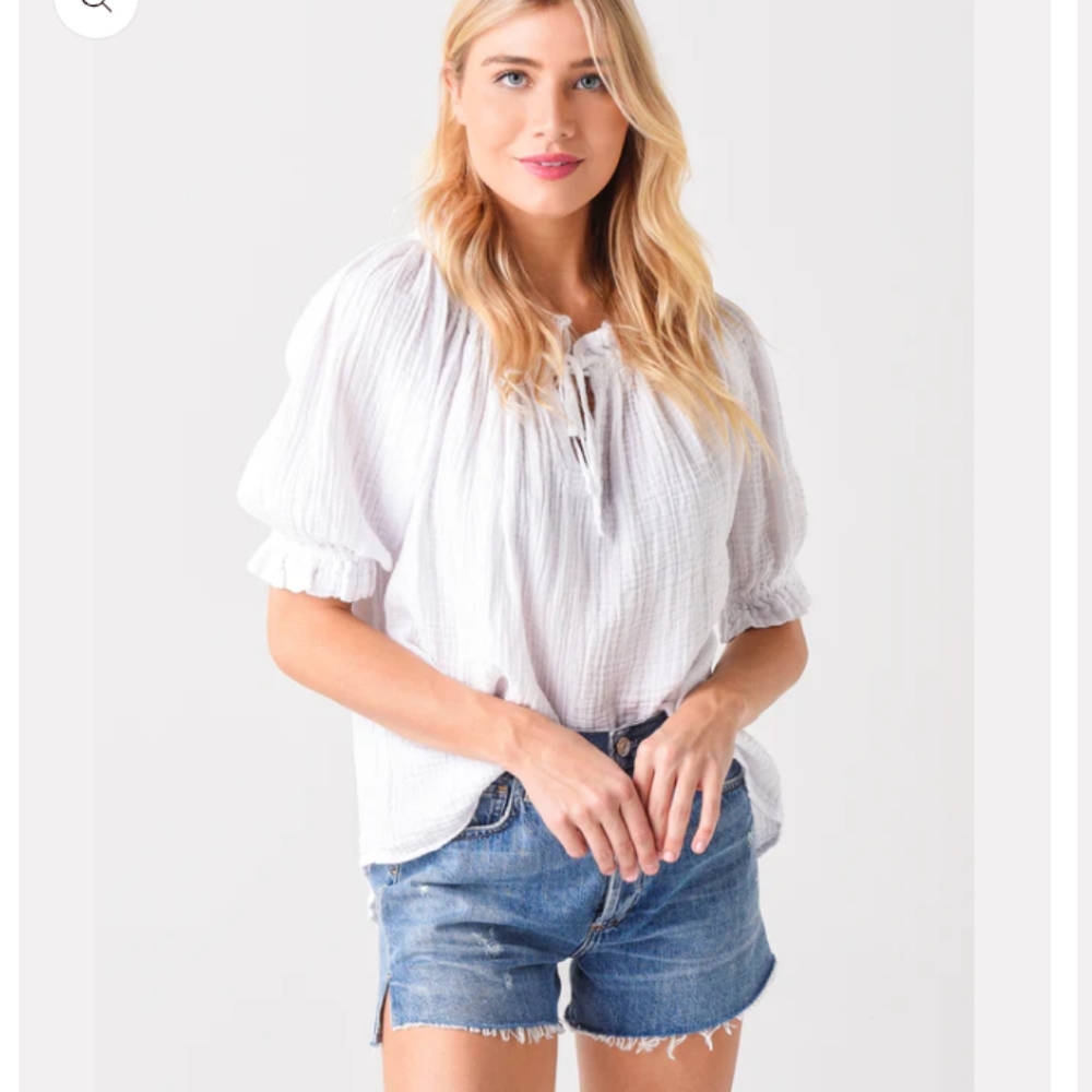 Stark X Marie Gauze Top Peasant Prairie